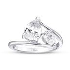 Two-Stone Pear-Cut Gold Ring