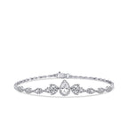 Gold Pear Solitaire Bracelet