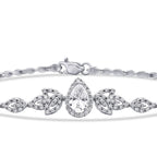 Gold Pear Solitaire Bracelet