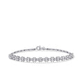 Gold Baguette Cut Tennis Bracelet