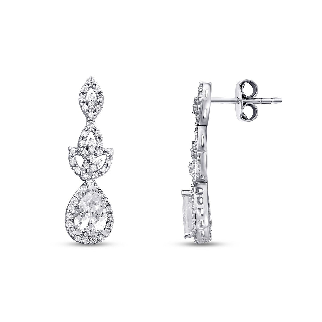 Gold Damla Stone Design Earring