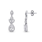 Gold Damla Stone Design Earring