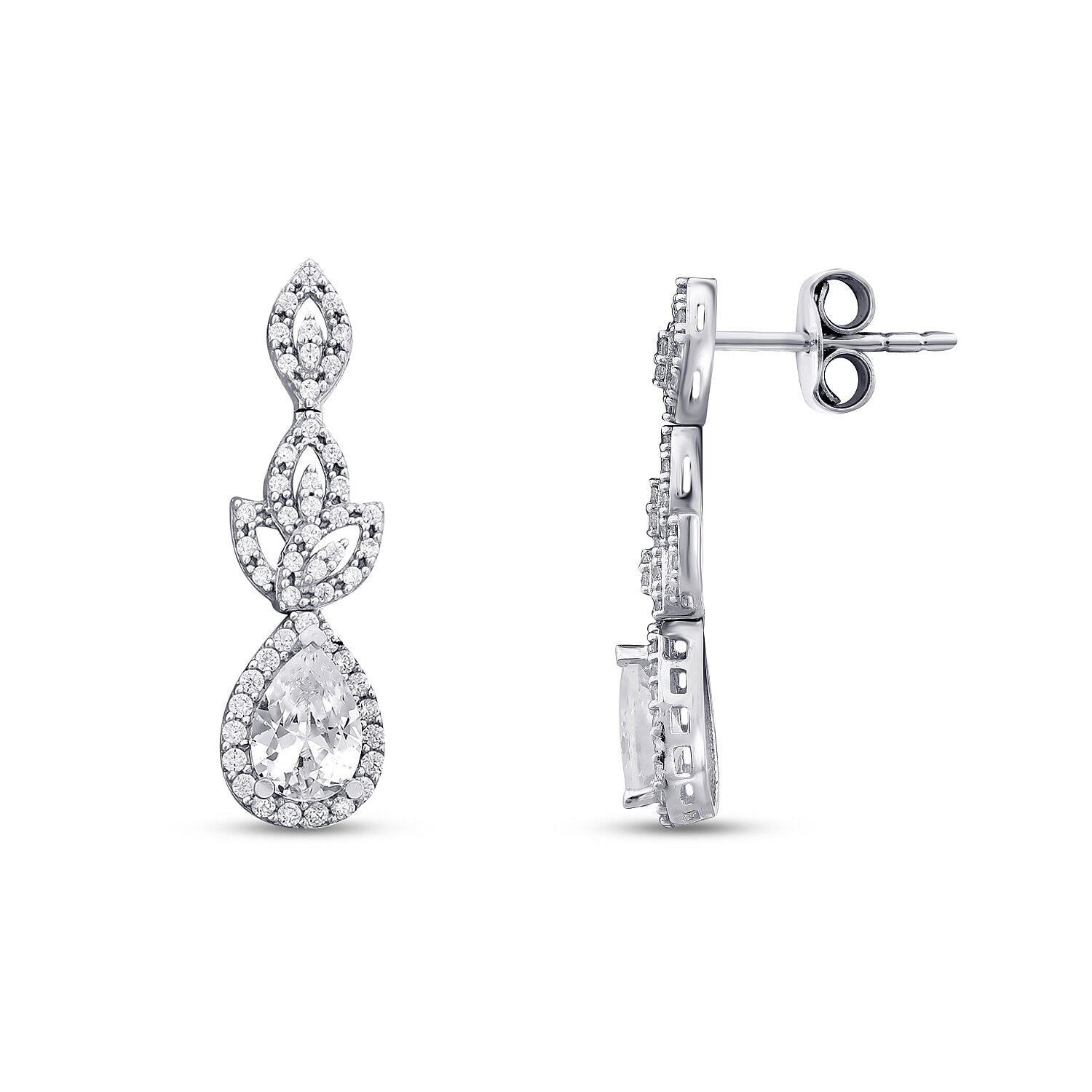 Gold Damla Stone Design Earring
