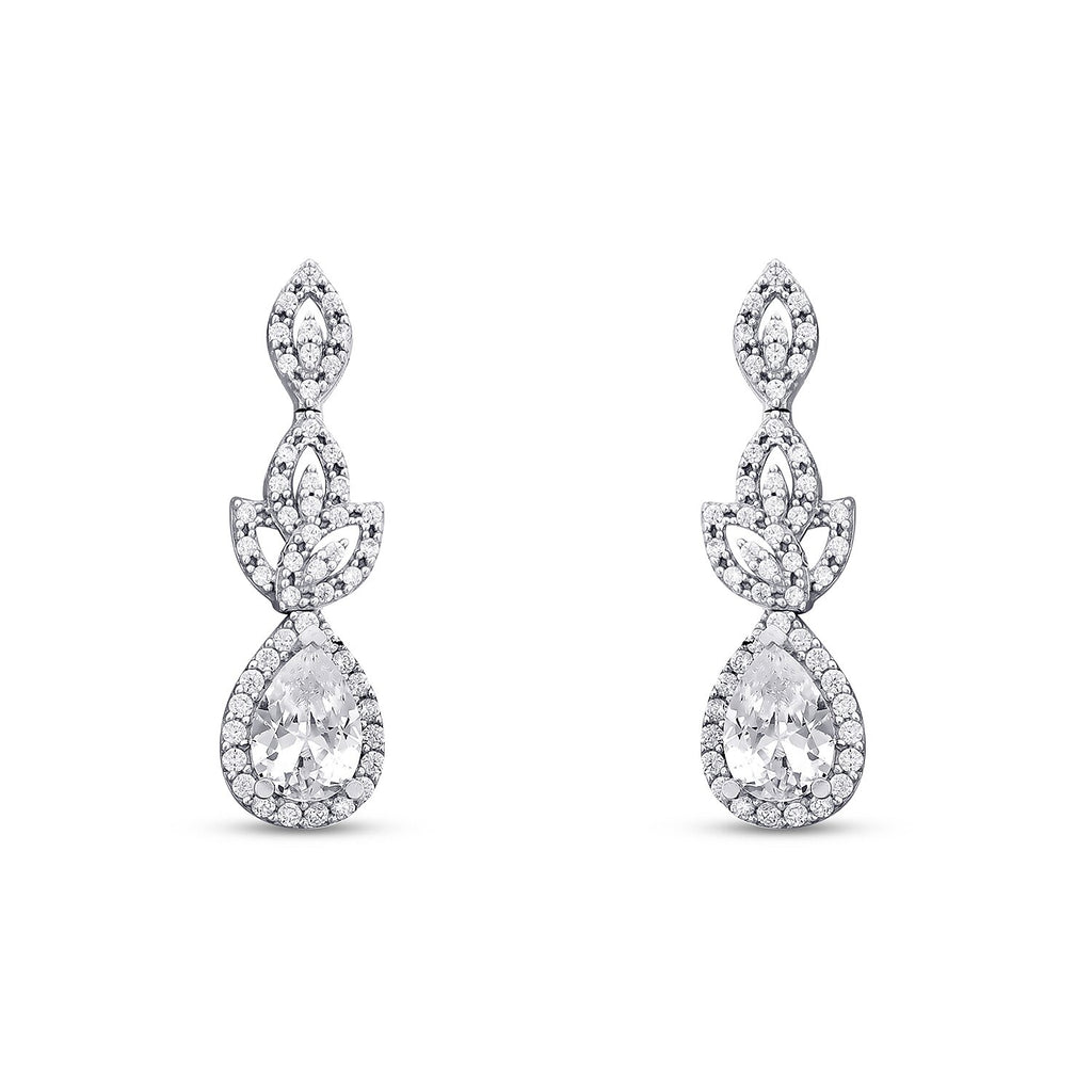 Gold Damla Stone Design Earring