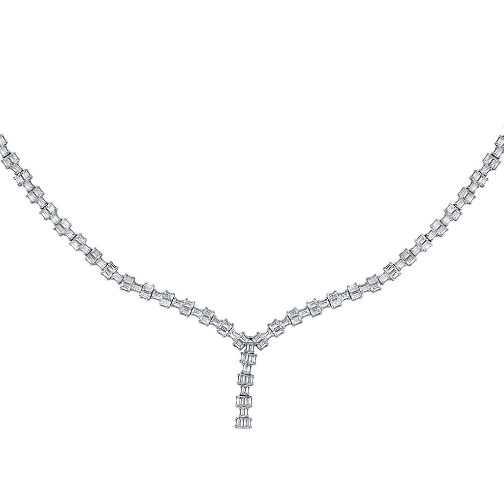 Gold Baguette Stone Tennis Neckband