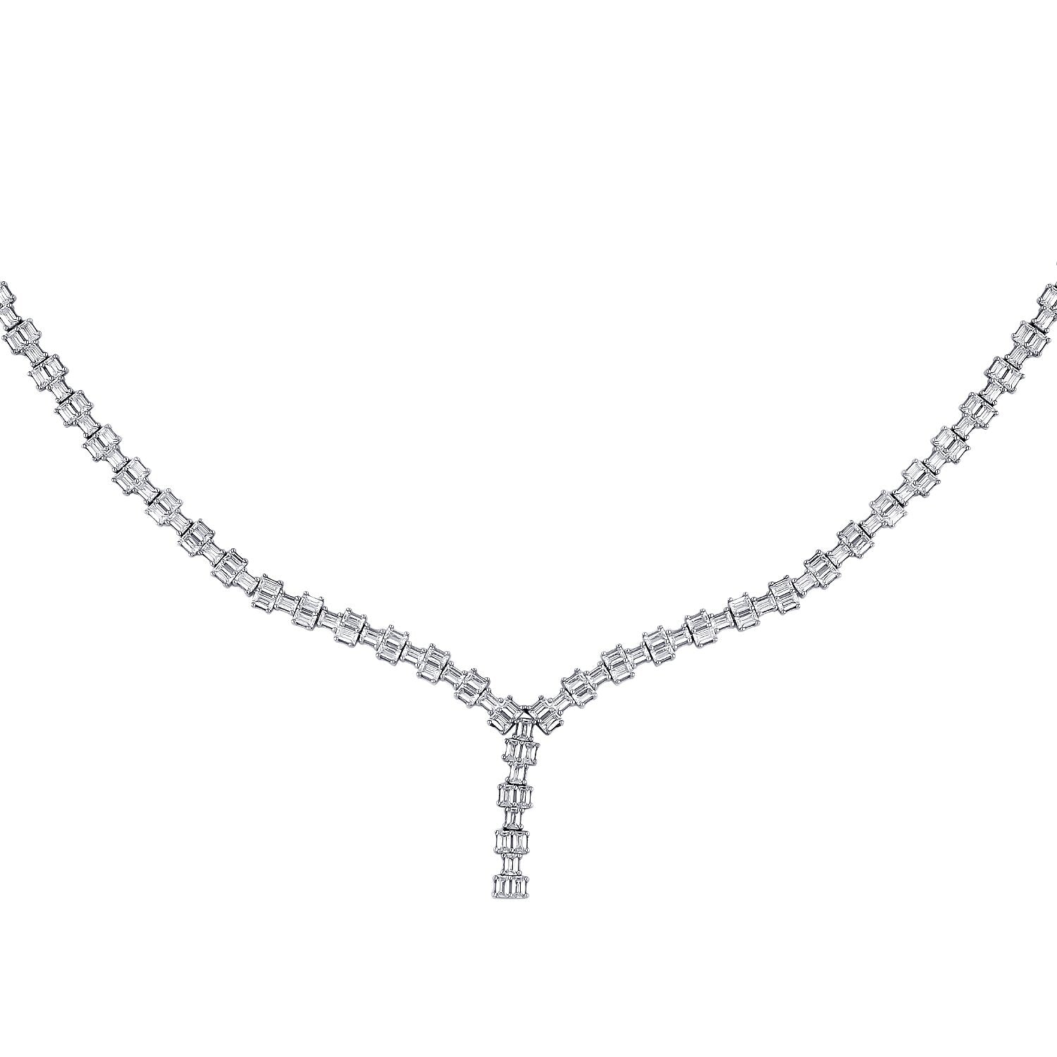 Gold Baguette Stone Tennis Neckband