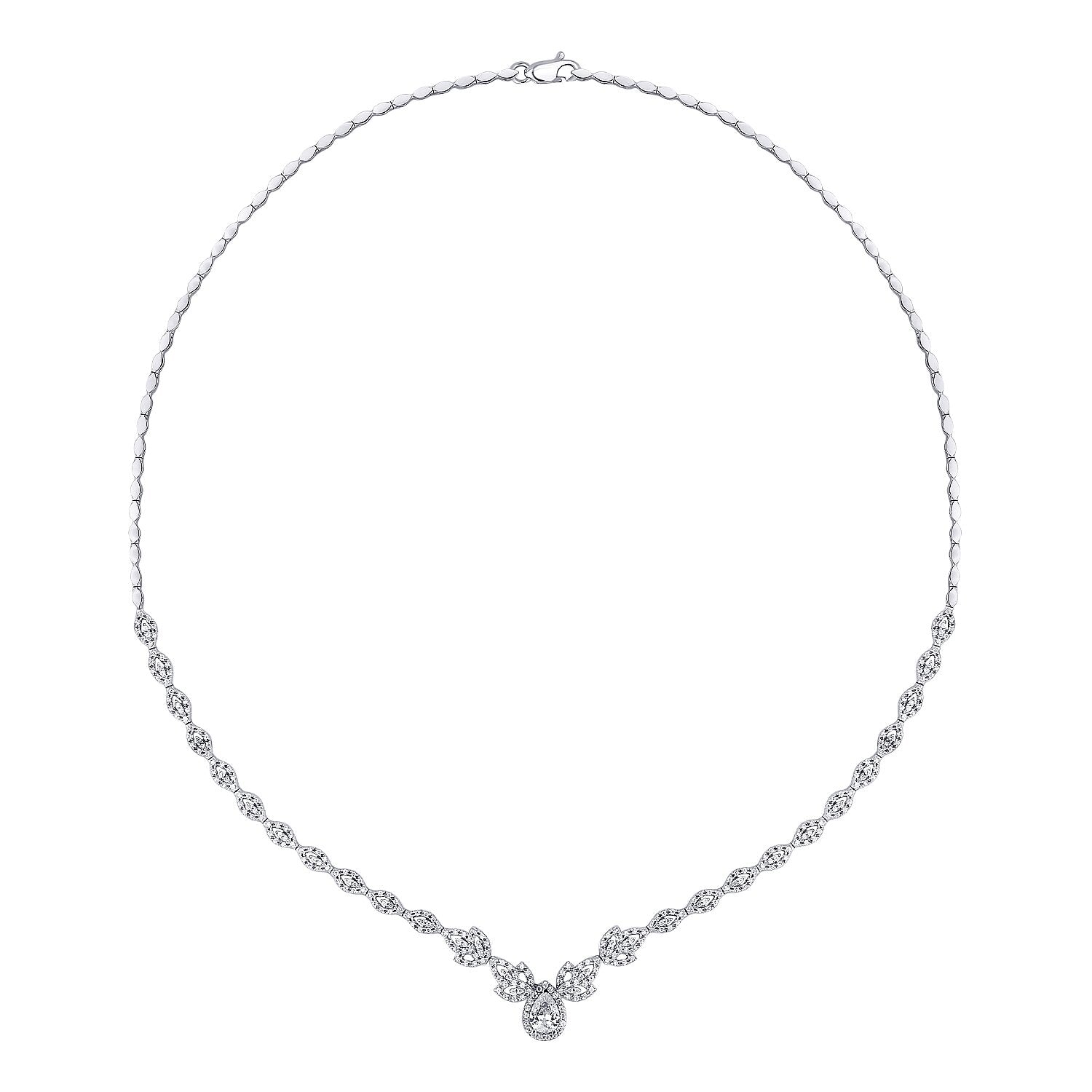 Gold Pear Stone Design Neckband