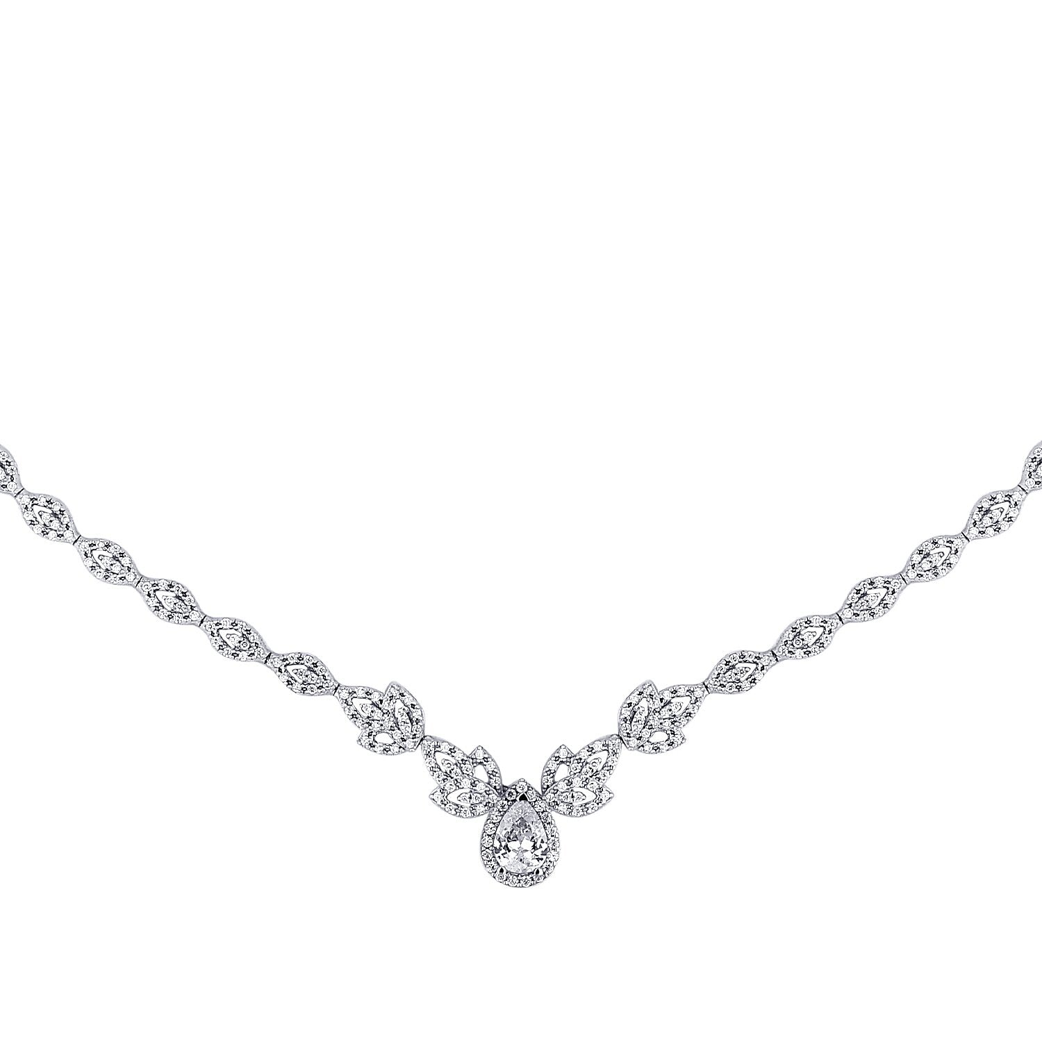 Gold Pear Stone Design Neckband