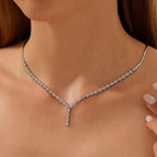 Gold Baguette Stone Tennis Neckband