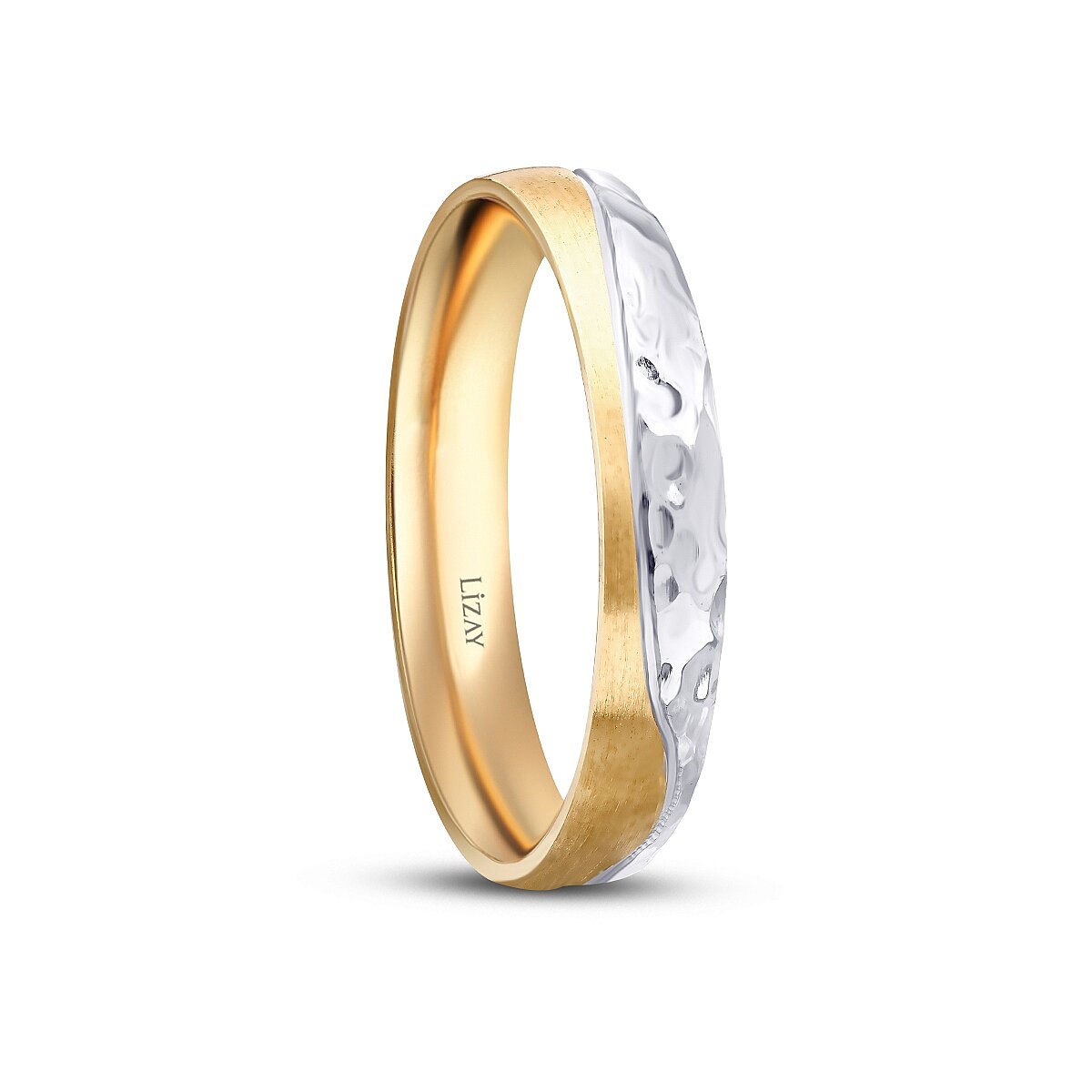 Women's Patterned Gold Wedding Band