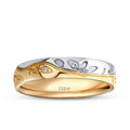 Men's Patterned Gold Wedding Band