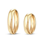 His and Hers 5mm Domed Gold Wedding Band Set