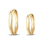 His and Hers 3mm Domed Gold Wedding Band Set