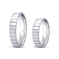 His and Hers Patterned Gold Wedding Band Set