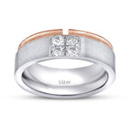 0.33 Carat Diamond Two-Tone Women's Wedding Band