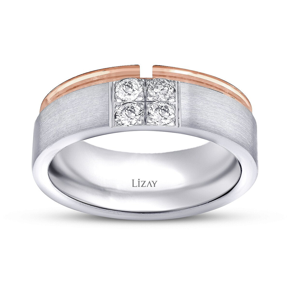 0.33 Carat Diamond Two-Tone Women's Wedding Band