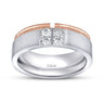 0.33 Carat Diamond Two-Tone Women's Wedding Band