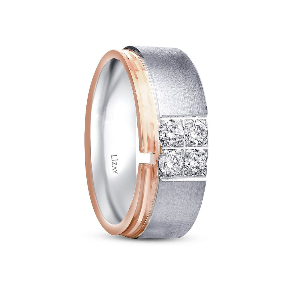 0.33 Carat Diamond Two-Tone Women's Wedding Band