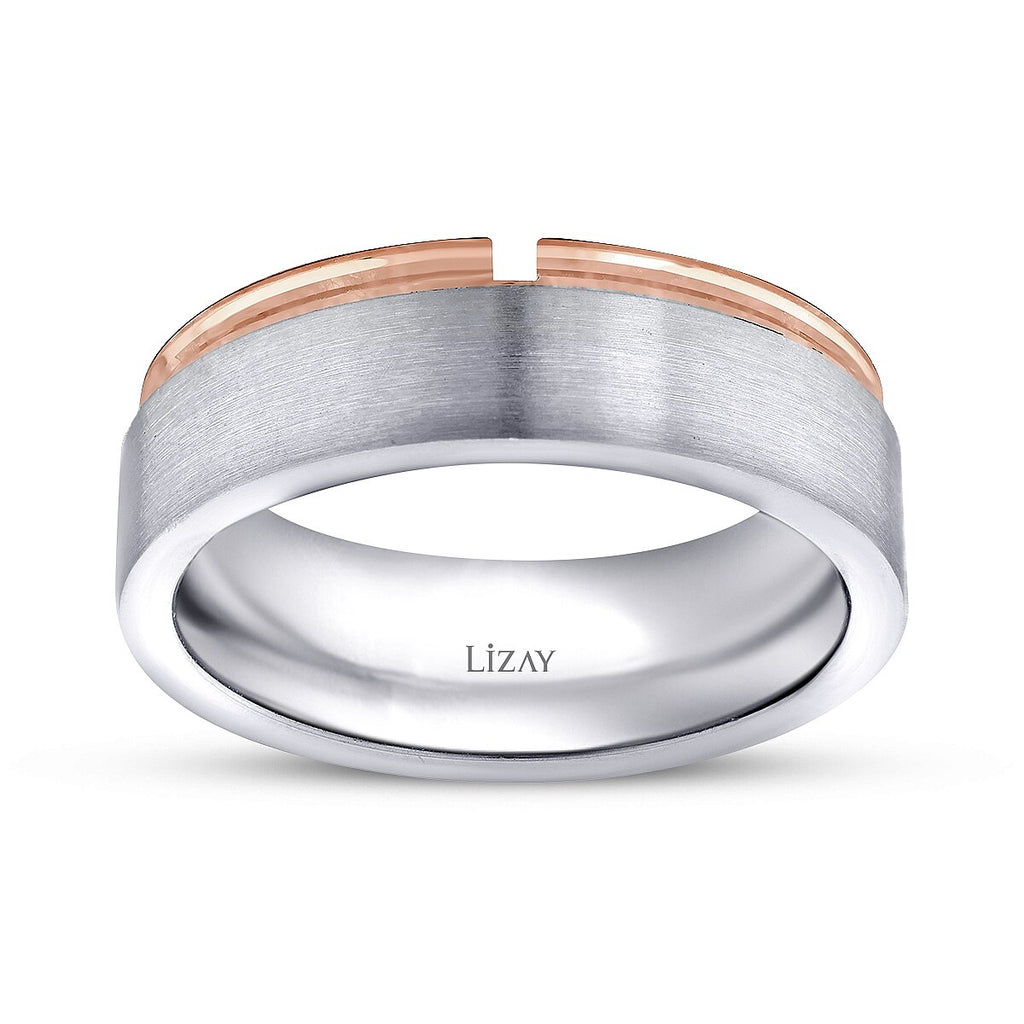 Men's Two-Tone Gold Wedding Band