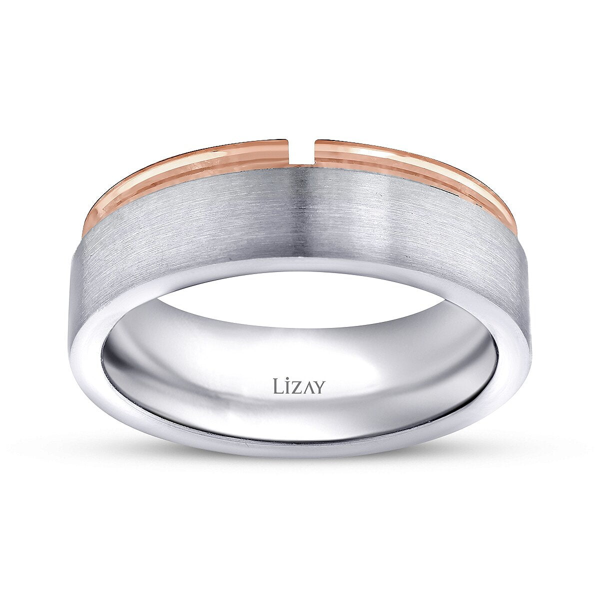 Men's Two-Tone Gold Wedding Band