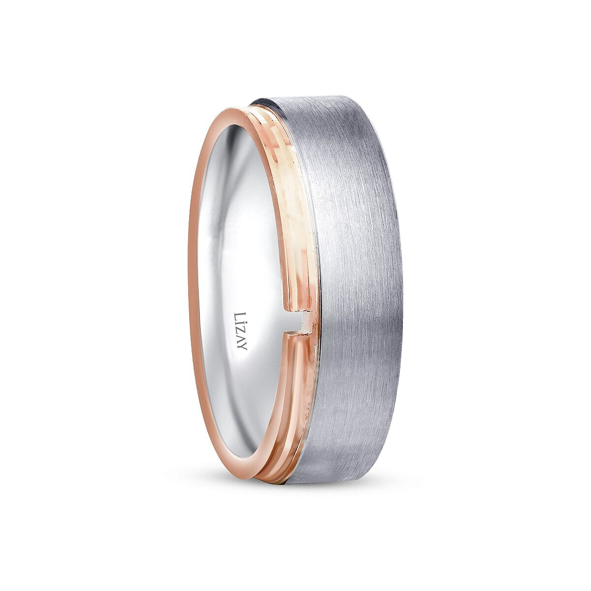 Men's Two-Tone Gold Wedding Band