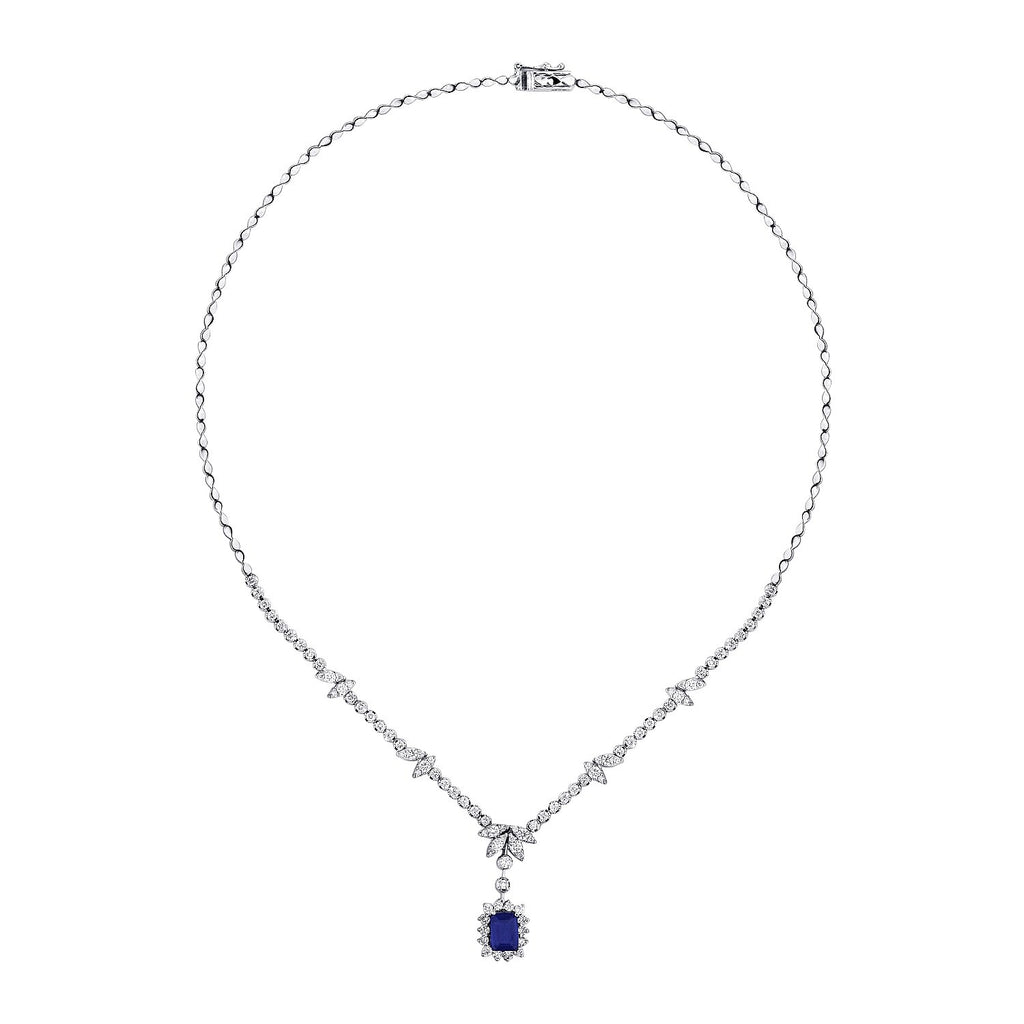 3.33 Carat Diamond Sapphire Neckband