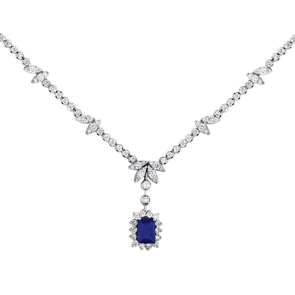 3.33 Carat Diamond Sapphire Neckband
