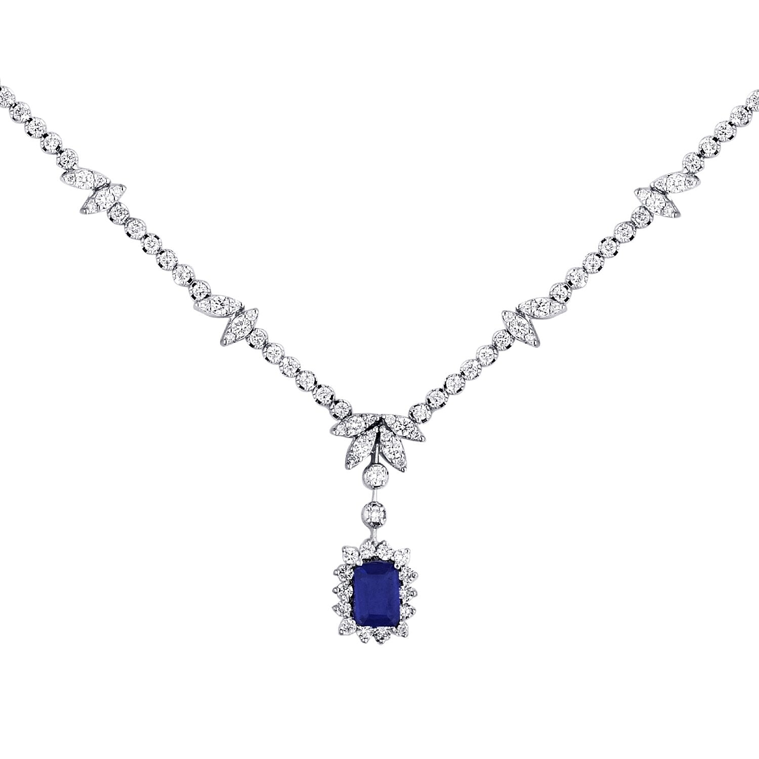 3.33 Carat Diamond Sapphire Neckband