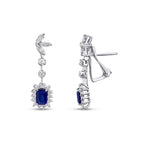 2.24 Carat Diamond Sapphire Earrings