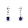 2.24 Carat Diamond Sapphire Earrings