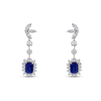 2.24 Carat Diamond Sapphire Earrings