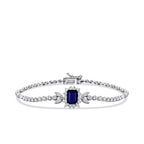 2.24 Carat Diamond Sapphire Bracelet