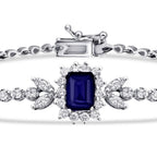 2.24 Carat Diamond Sapphire Bracelet