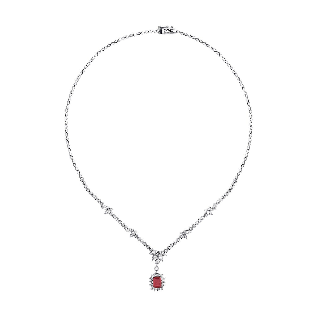 3.33 Carat Diamond Ruby Neckband