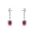 2.24 Carat Diamond Ruby Earrings