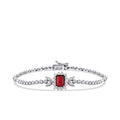 2.24 Carat Diamond Ruby Bracelet