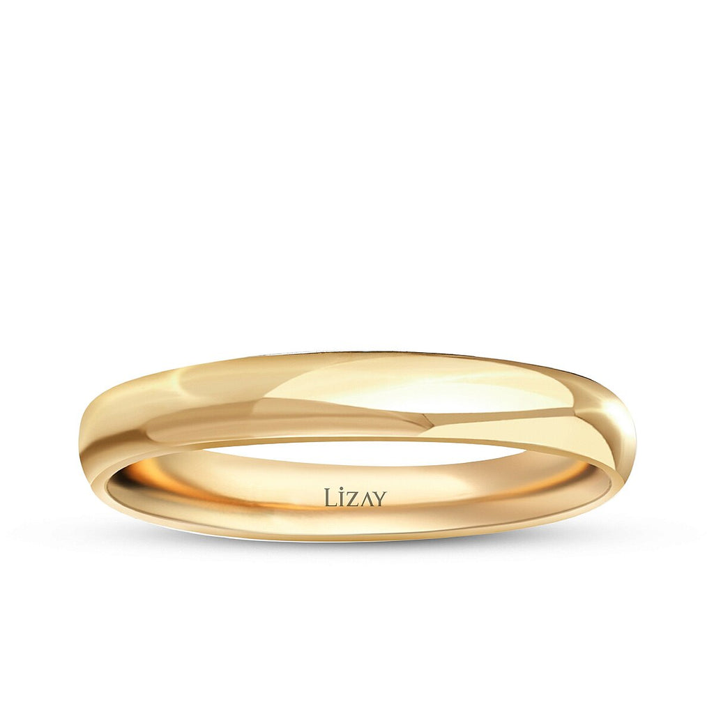 His and Hers Gold Wedding Band Set