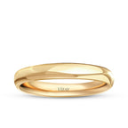 His and Hers Gold Wedding Band Set
