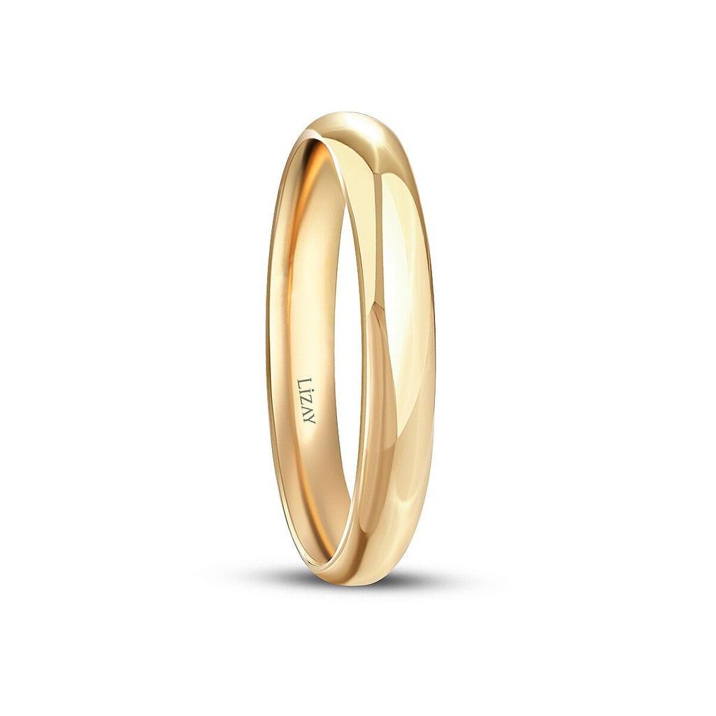 His and Hers Gold Wedding Band Set