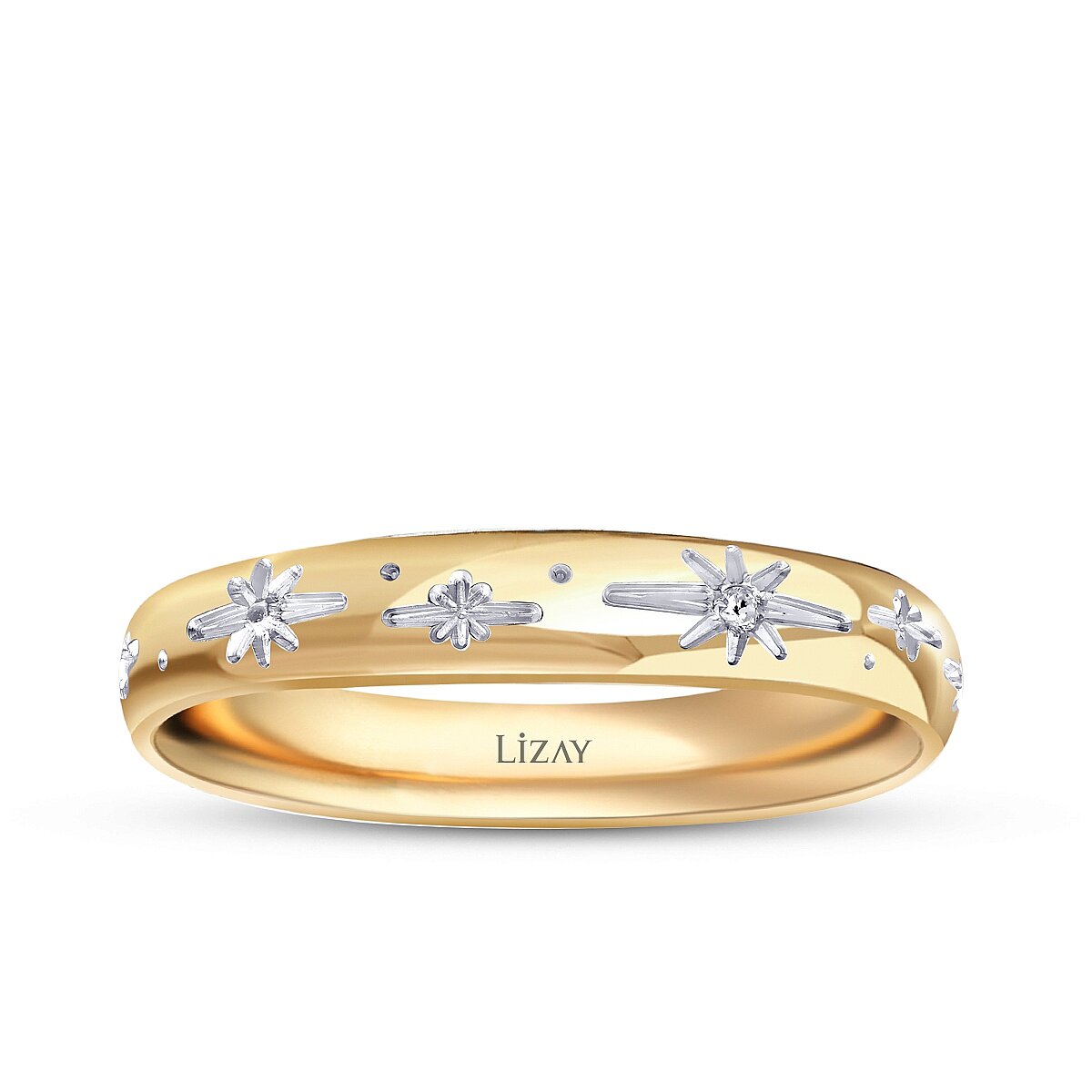 His and Hers Gold Wedding Band Set