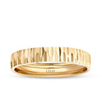 His and Hers Patterned Gold Wedding Band Set