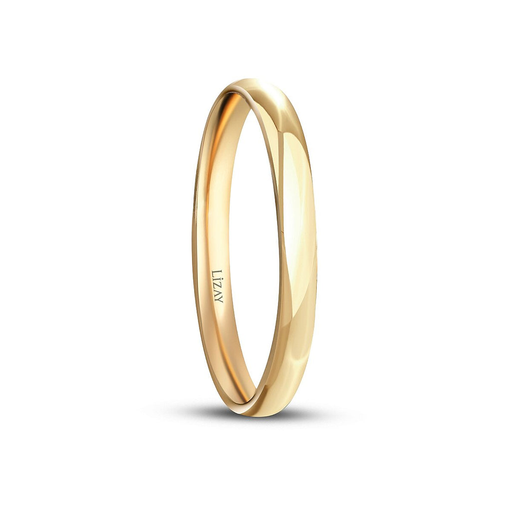 His and Hers Gold Wedding Band Set