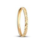 His and Hers Patterned Gold Wedding Band Set