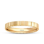 His and Hers Patterned Gold Wedding Band Set