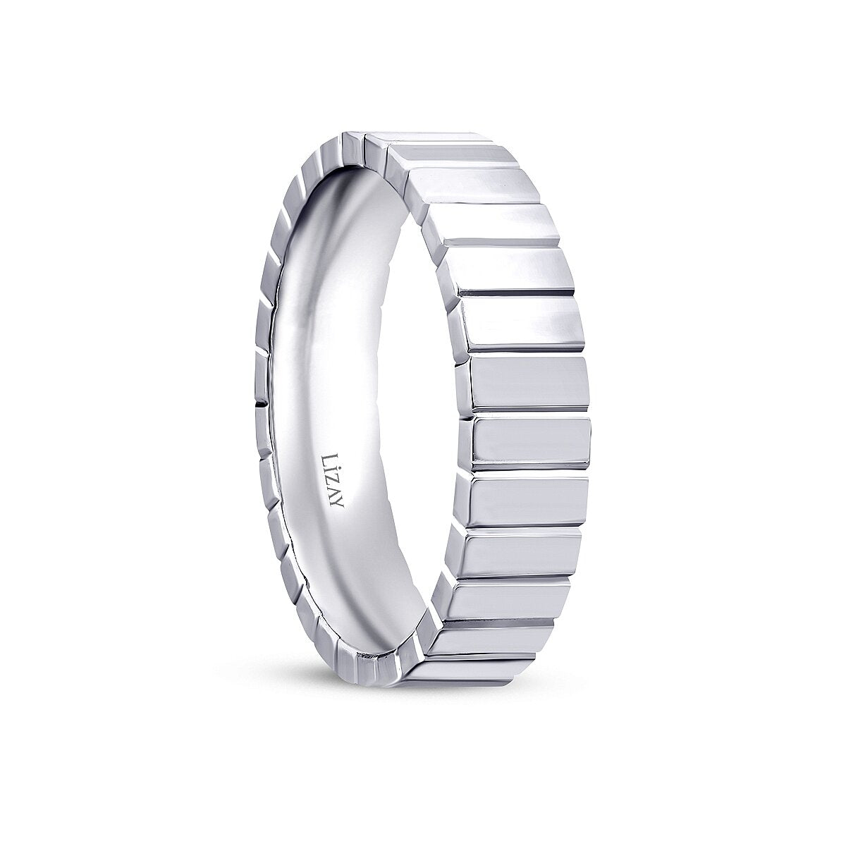 His and Hers Patterned Gold Wedding Band Set