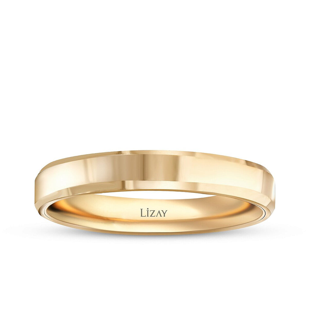 His and Hers Gold Wedding Band Set