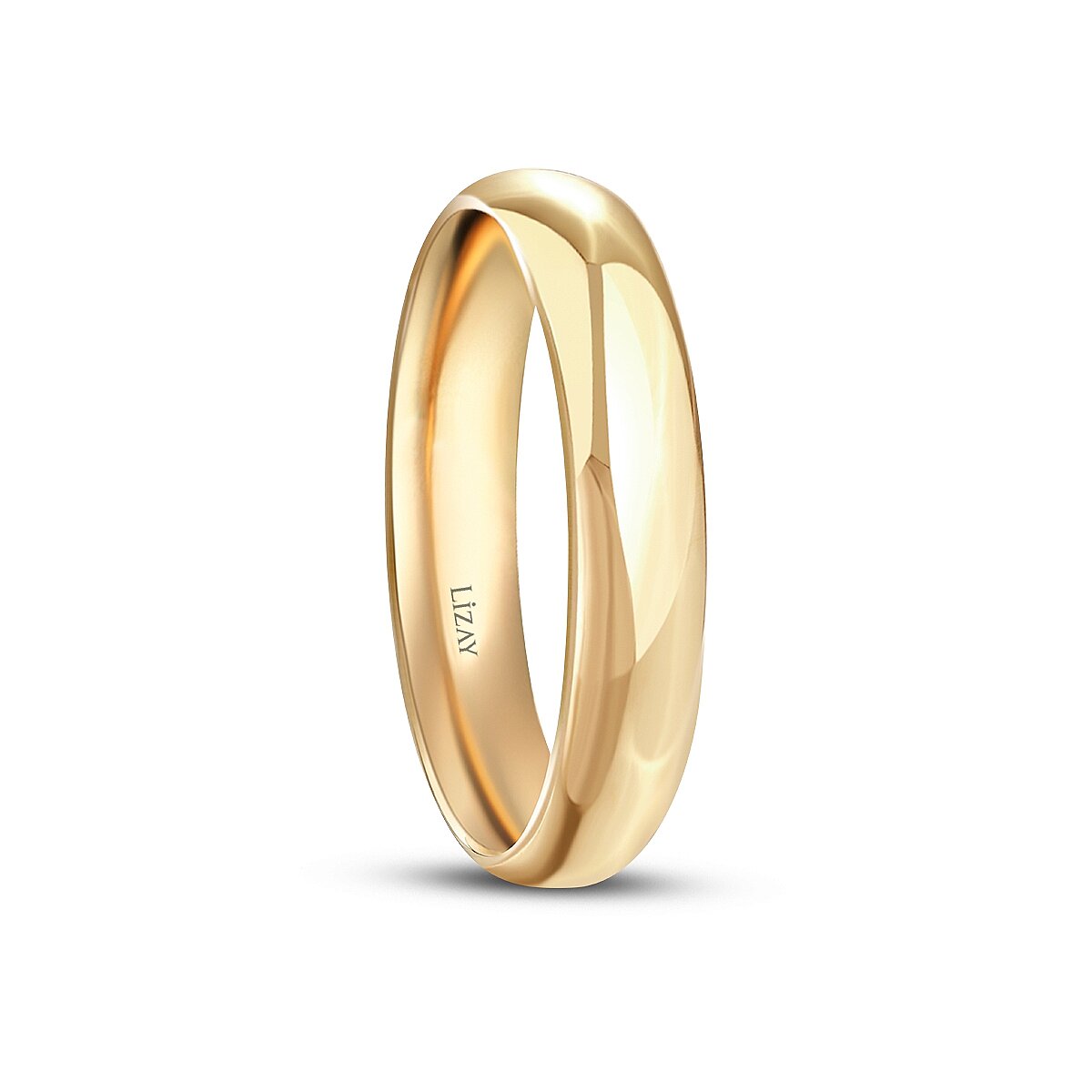 His and Hers 5mm Domed Gold Wedding Band Set