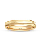 His and Hers 3mm Domed Gold Wedding Band Set