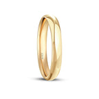 His and Hers 3mm Domed Gold Wedding Band Set