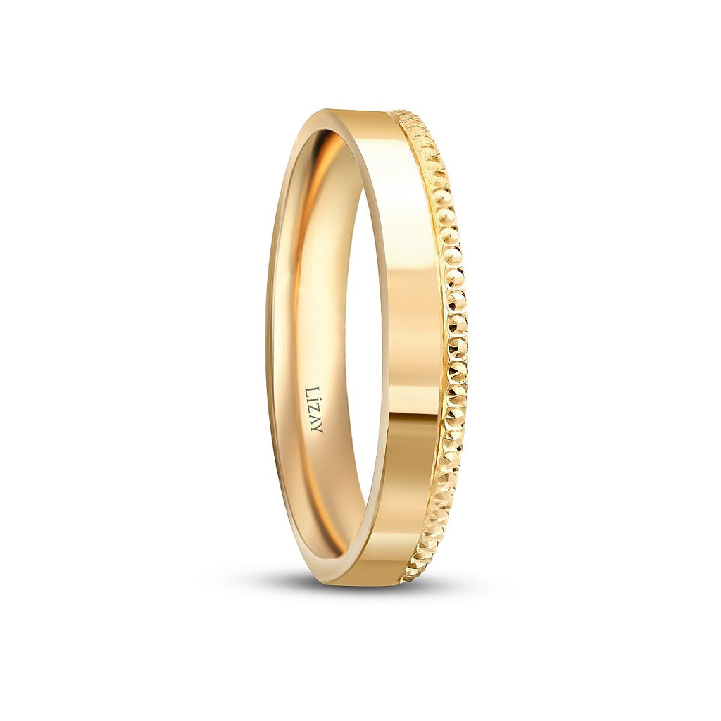 His and Hers Gold Wedding Band Set